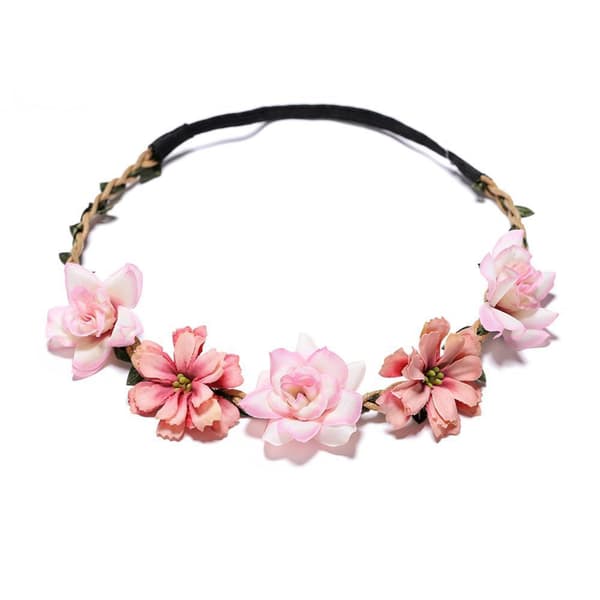 Bröllopsblomsterpannband för kvinnor Charm Blomma Tiara Fest Brud Garla