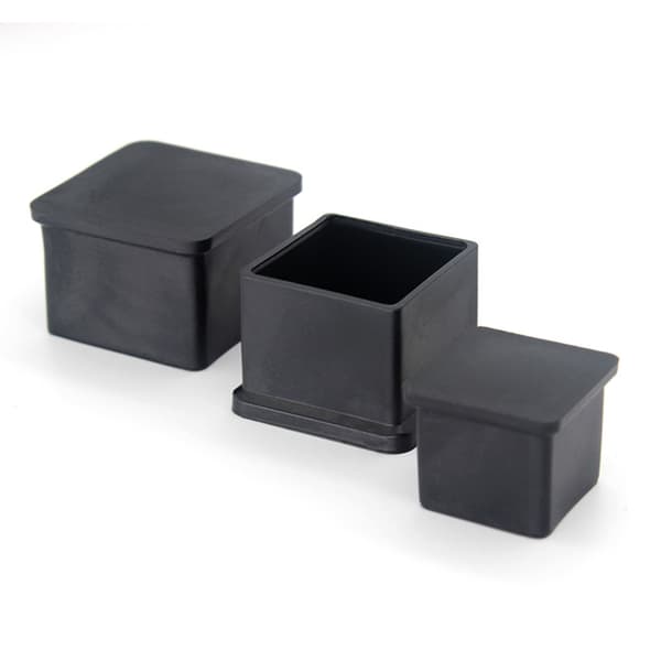 Firkantede gummiputer - 30mm - For stoler, bord, møbelben