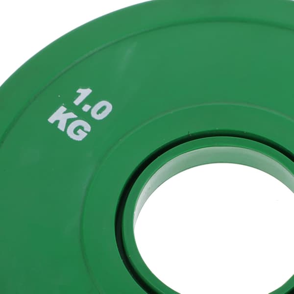 Rubber-Coated 1kg Barbell Weights, Fractional Training Bumper Plates