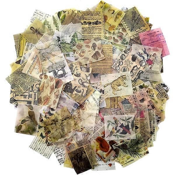 366 stk. Vintage Scrapbooking DIY Materiale Papirdekorasjon