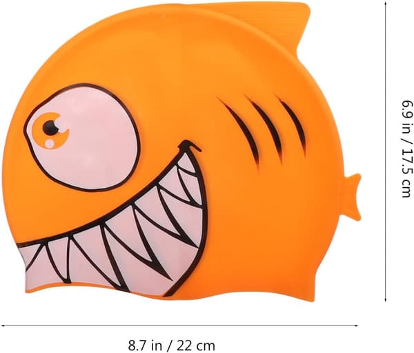 2 stk silikonbadehetter gutter og jenter badehetter fiskeformede beskyttende