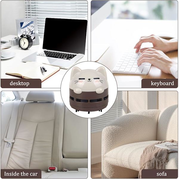 Mini Table Vacuum Cleaner, USB Rechargeable Small Handheld Vacuum Cleaner