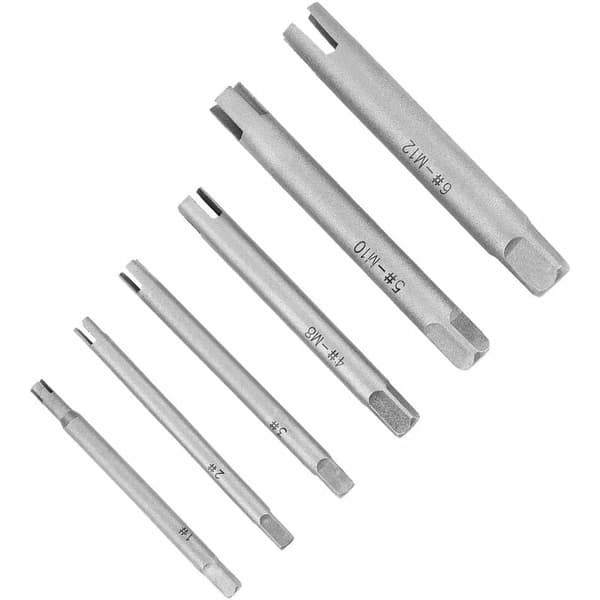 Screw Extractor - Screw Extractor Steel Broken Head Taps Remover Screw Stripped Extractor Tap Set (Size: 6 pcs) KLB