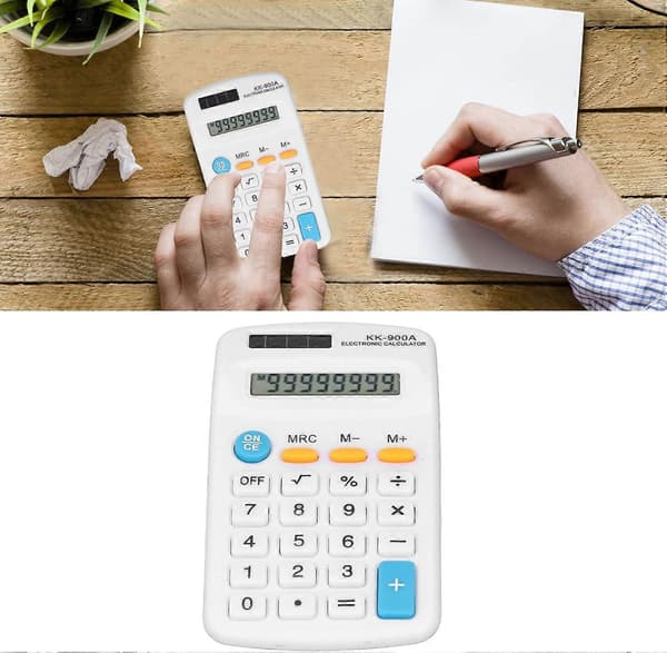 Small Calculator, Handheld Calculator 8 Digits with LCD Display Battery Life Clear Sensitive Button Solar Power -Yx