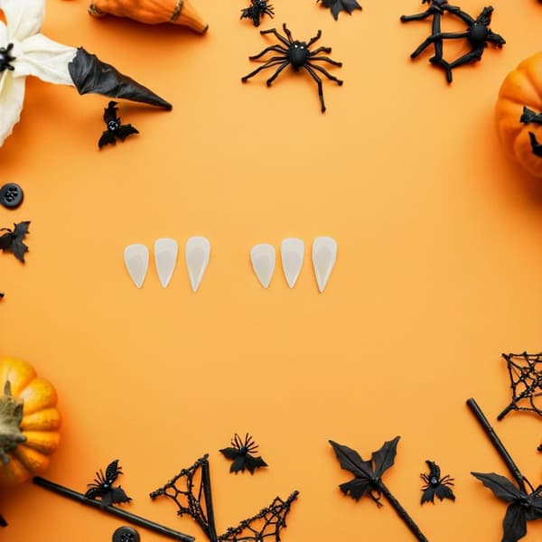 9 stk Halloween vampyrplastikktenner med pellet kostymerekvisitter