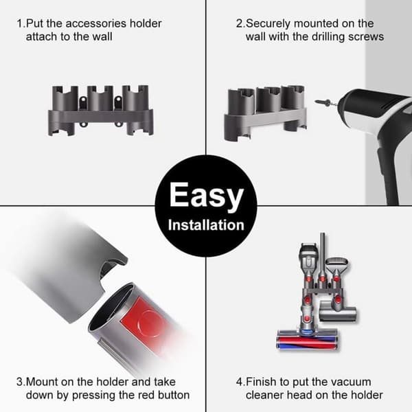 Wall Mount Compatible with V7 V8 V10 Vacuum Cleaner Brush Storage