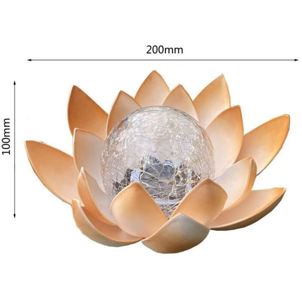 Solcelle Lotusblomst Lampe - LED-blomst oplyst af solenergi - Økologisk dekoration til haven