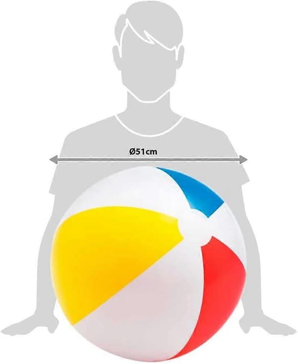2 pcs Glossy Panel Ball - Inflatable Water Ball/Beach Ball - Diameter 51 cm