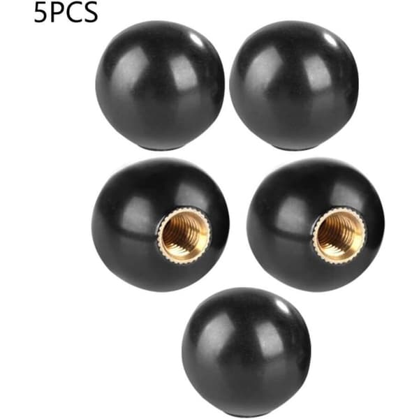 Bakelite Ball Lever Knobs, 5 Pieces, 20mm Ball Diameter, M6 Female Thread, Universal Replacement for Machine Tools