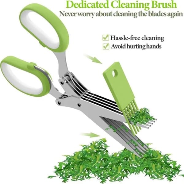 Stainless Steel Herb Scissors for Cutting Herbs, Kitchen Utensil