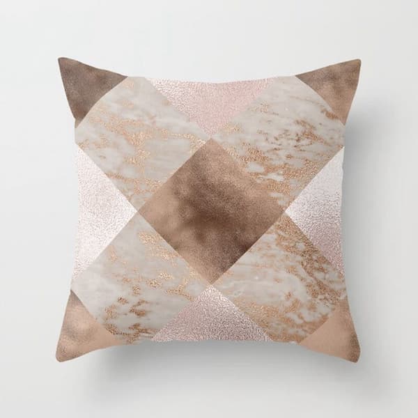 4 stycken marmorering dekorativt kuddfodral för soffa fyrkantig kudde sovrum bil dekor 45X45 cm