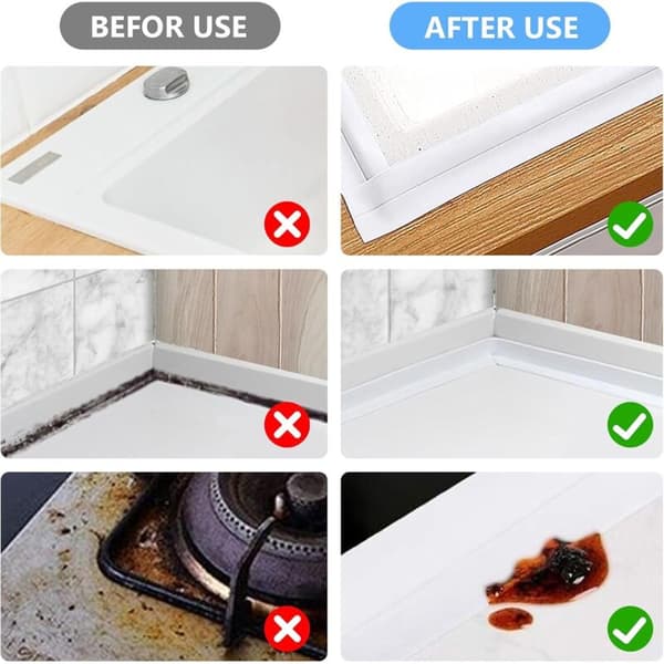 Self-adhesive flexible skirting board 38mm x 5m, durable PVC. Easy installation for kitchen and bathroom. Moisture protection.