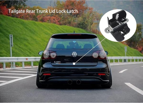 Tailgate Lock, Tailgate Latch Actuator Lock 5K0827505A for Golf/Touran/Pa-ssat (a flat rear end)