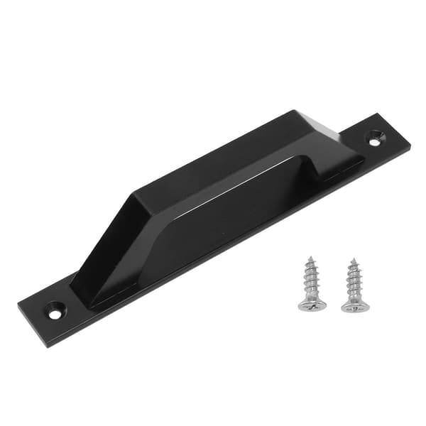 Sliding Door Handle Metal Galvanized Cabinet Barn Door Pull Handle with Mounting Screws Black [DB]