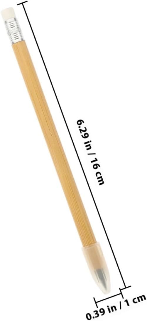 5 Pcs Inkless Bamboo Wood Pencils, Non-Sharpening, Reusable Creative Writing and Drawing Pencils