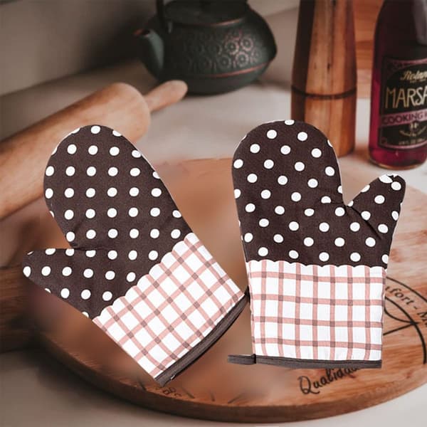 Oven Mitts and Pot Holders, 500F Heat Resistant Stove Forms5 KLB