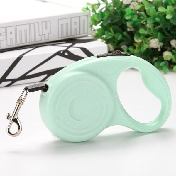 Automatic Retractable Dog Leash, Retractable Pet Leash, Ergonomic Handle, Anti-Chew Nylon Rope Green
