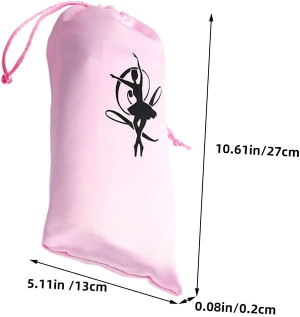 4 pcs satin drawstring ballet shoe bag large capacity foldable protective storage bag elegant pink