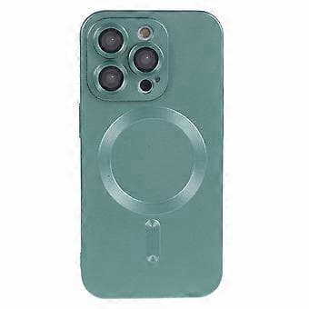 For iPhone 15 Pro TPU-deksel Kompatibelt med MagSafe Gummibelagt Mobilskall med Linsebeskyttelse Style B Style B