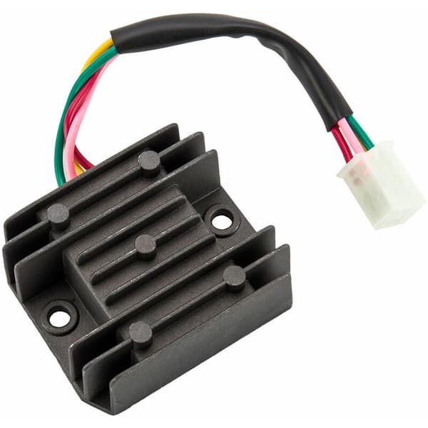 Universal 4-leder Fuld Bølge Sort Motorcykel Regulator Ensretter 12V DC