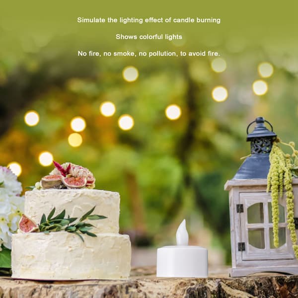 Rechargeable LED Flicker Candles Colorful Tea Lights with Remote Control and Charging Base for Parties 100‑240VEU Plug