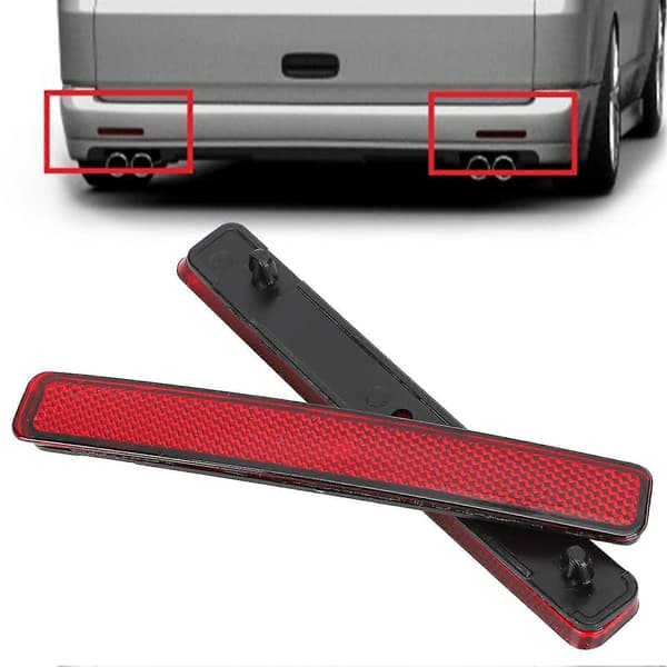 Par Bagkofanger Reflektor Lampe Passer til T5 Transporter 2003-3011 7E0945105 Rød