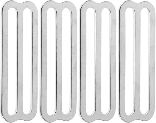 4 kpl sukellusvyön solkia ruostumatonta terästä 1,5x50 mm kaarevalla reunalla, sukellusvyön pidike, sukellustarvikkeet