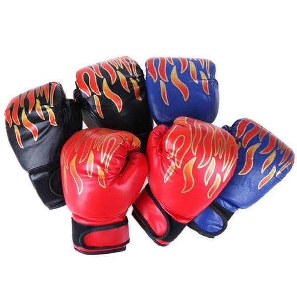 Boxningshandskar Barn Junior Ungdom Sparring Träning Kickboxning Röd En Storlek Blå Blue