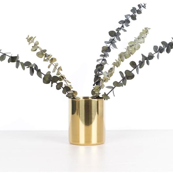 2 stk. Serie Stabil Rustfri Rustfrit Stål Cylinder Blyant Make-up Børster Holder Blomsterarrangement Opbevaringsbeholder