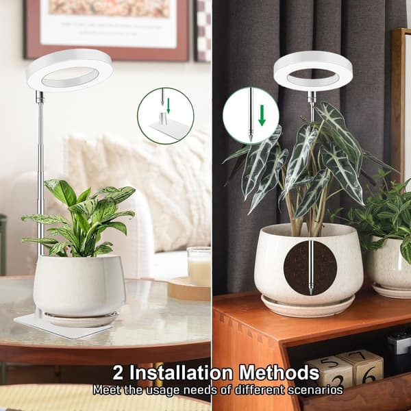 15W Adjustable Grow Light with Three Heads and Red and Blue Light, 3.5 inches