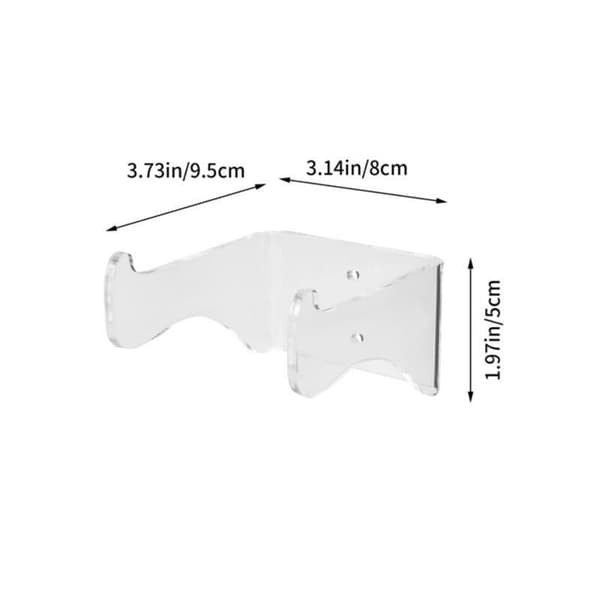 2-pack Durable Transparent Acrylic Wall Mounts for Guitar Violin