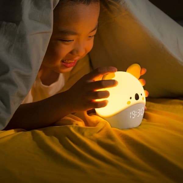 Cartoon Animal LED Smart Alarm Clock Bedside Lamp Mini Sleep Light (Koala Bear)