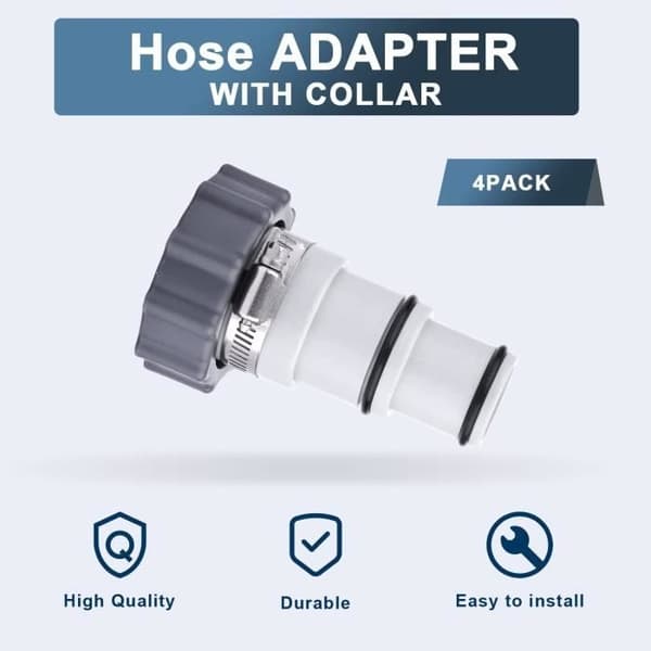 32 till 38 mm poolslangadapter A med klämma för gängade poolpumpar Tuya-adapterdelar [105]