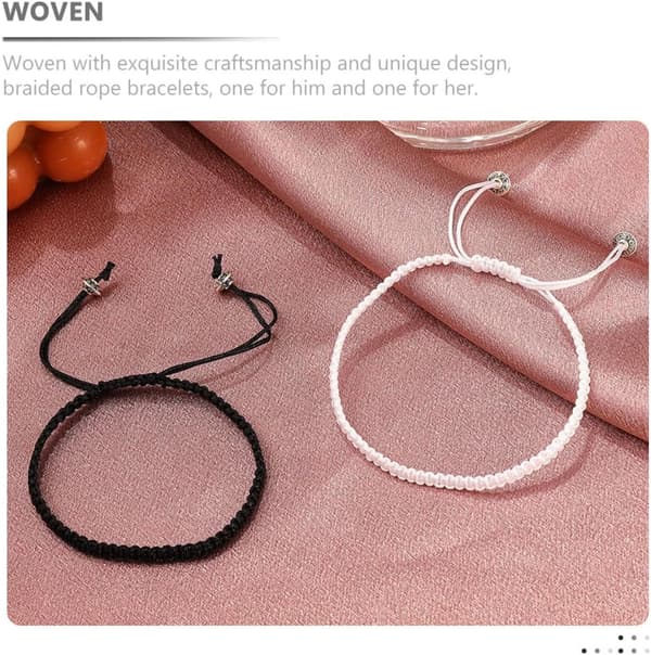 Matchande parrep armband flätad trådpar för dejter