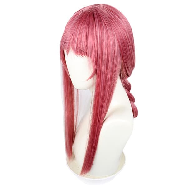 Chainsaw Man Makima kostymperuk Chainsaw Man Demon Hunter cosplay rosa flätat hår 70 cm