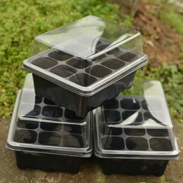 Frøstartkit 12 celler plantebakker, plantevækstsæt til haveformering Bonsai