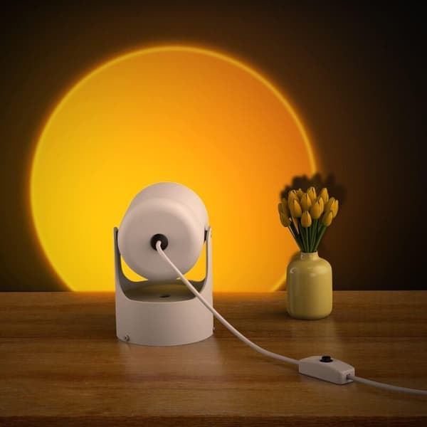 Sunset Lamp, Sunset Light with USB Charging, Romantic Sunset Projection LED Lamp, 180 Degree Rotation-