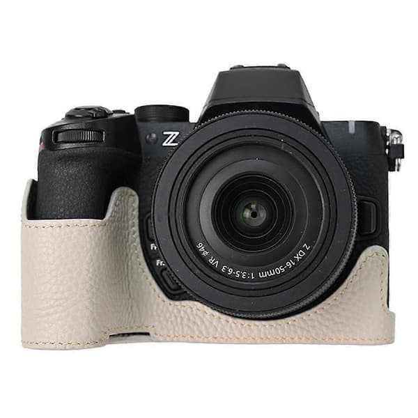 For Nikon Z 50 II Camera Case Genuine Leather Protective Cover - Grey