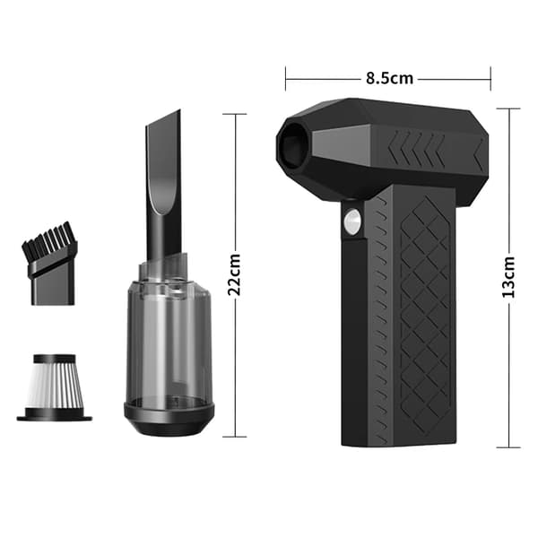 Mini Vacuum Cleaner - Electric Air Duster USB Rechargeable (Black)