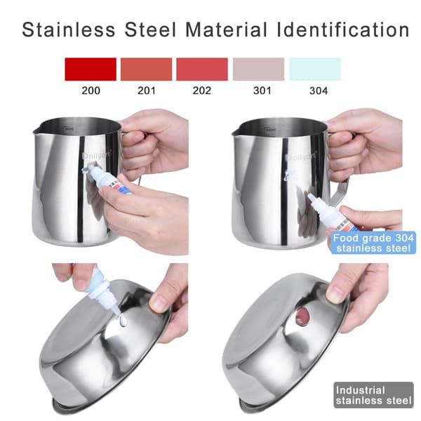 Mælkekande, mælkekande i rustfrit stål, mælkekande sølv 350 ml silver 350ml
