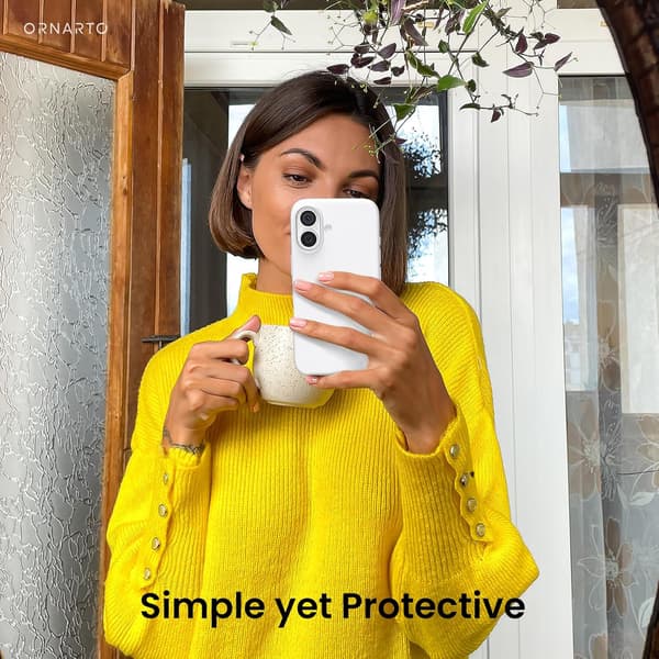 Compatible with iPhone 17 6.3-inch Protective Case, Slim Liquid Silicone 6-Layer Full Coverage Soft Rubber. Pure white Pure white