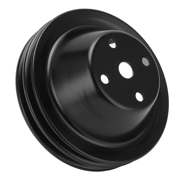 Crankshaft Pulley Double Groove Long Water Pump Pulley Replacement for Chevy Small Block SBC 262 350 400 Engine