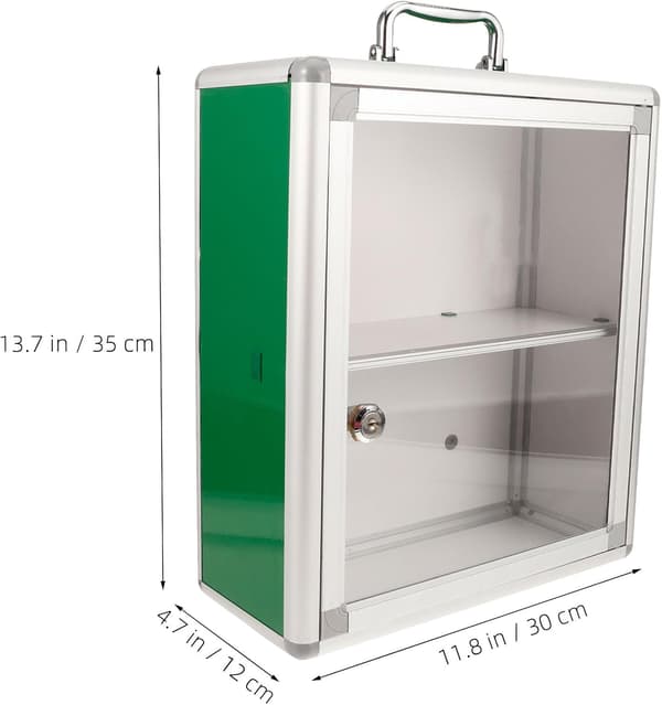 Wall-mounted first aid cabinet, large capacity medicine cabinet with door panel and acrylic material