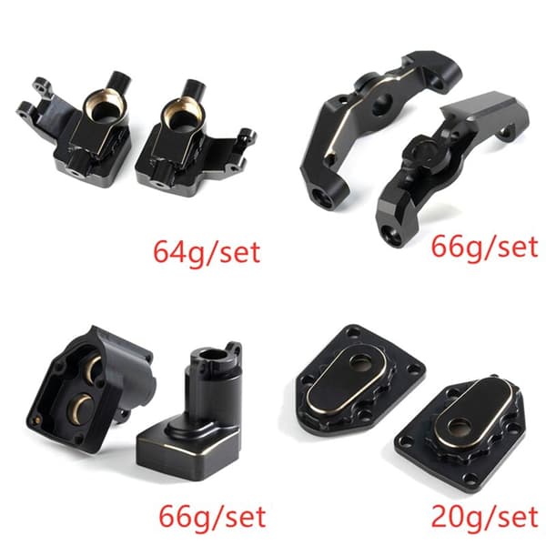 Tung messingportstyrestangshus modvægt til Axial UTB18 Capra 1/18 RC-bildeler, D