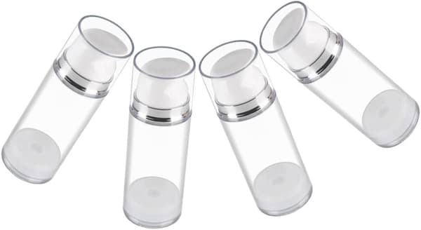 4 stk. tomme lotionflasker med luftfri pumpedispenser, påfyllbare lotionreisebeholdere for kosmetiske påfyll