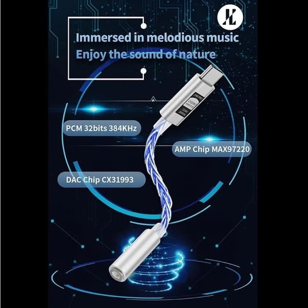 2026 Senaste Modell JCALLY JM6 Pro USB C Typ-C till 3.5mm Dubbel DAC CX31993 MAX97220 Digital Ljud Portabel dekoderförstärkare HiFi DAC Mobil Headset