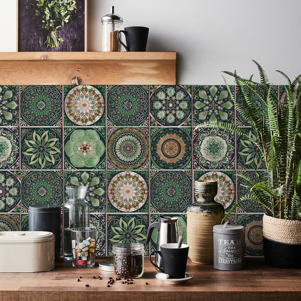Moroccan Tile Decals 20x20cm Self-Adhesive (24pcs)