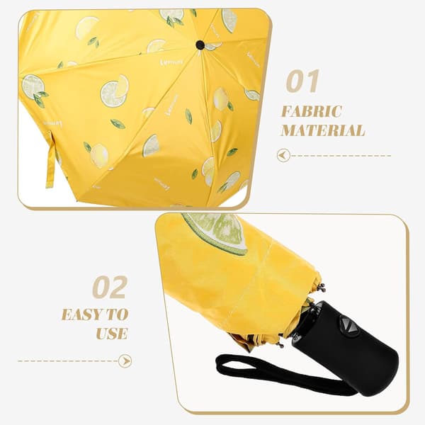Automatic Printed Folding Sun Umbrella with Black Coating UV Protection, Compact Travel Rain and Sun Umbrella