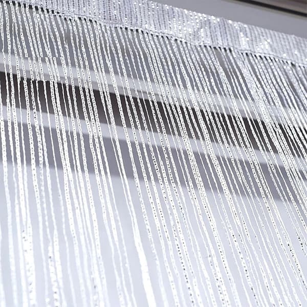 med - crystal beads - tassels - Wardrobe curtain - Dining room - room divider - Fly curtain - 90 - 200 - cm - String curtain - White