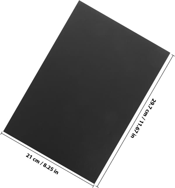 Sort A4 Kartonpapir 180Gsm Tykt Sort Papir 50 Ark til Kunst Maleri Tegning Lykønskningskort